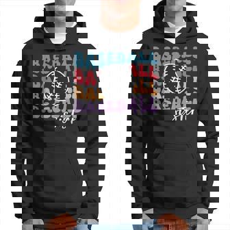 Baseball Sister Retro Big Sister Baseball For Women Softball Hoodie | Mazezy