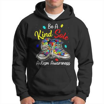 Be A Kind Sole Autism Awareness Puzzle Shoes Be Kind Gifts Hoodie | Mazezy