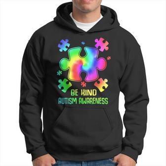 Be Kind Puzzle Tie Dye Autism Awareness Toddler Kids Hoodie | Mazezy