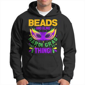 Beads And Bling Mardi Gras Thing New Orleans Fat Tuesdays Hoodie - Seseable
