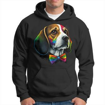 Beagle Gay Pride Dog Lgbt Rainbow Flag On Beagle Lgbtq  Hoodie