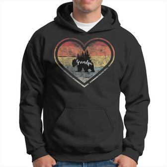 Bear Gifts For Grandpa Retro Vintage Heart Family Hoodie | Mazezy
