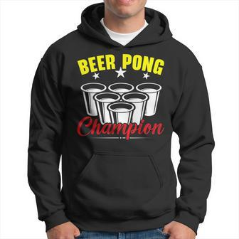 Beer Pong Champion Alkohol Trinkspiel Beer Pong Hoodie - Seseable