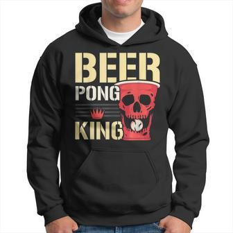 Beer Pong King Alkohol Trinkspiel Beer Pong Hoodie - Seseable