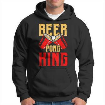 Beer Pong King Alkohol Trinkspiel Beer Pong V2 Hoodie - Seseable