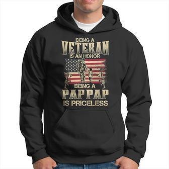 Being A Veteran Is An Honor Being A Pap Pap Is Priceless Hoodie | Mazezy CA