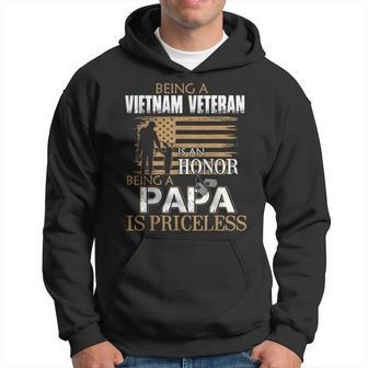 Being Vietnam Veteran Is An Honor Papa Is Priceless T Gift For Mens Hoodie | Mazezy