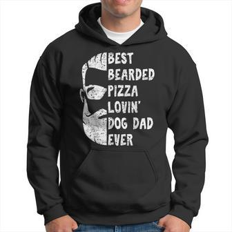 Best Bearded Pizza Loving Dog Dad Ever Vintage Birthday Gift For Mens Hoodie | Mazezy