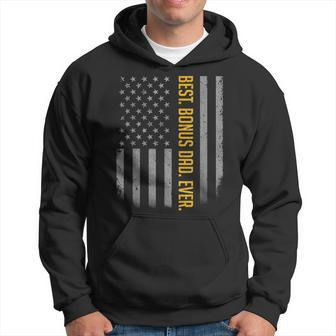 Best Bonus Dad Ever American Flag Gift For Fathers Day Hoodie | Mazezy