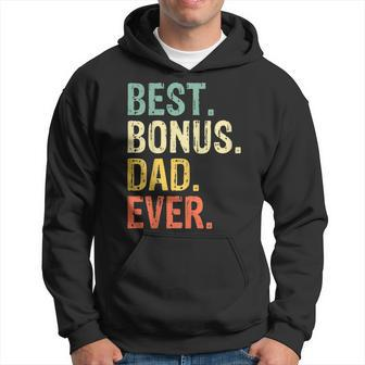 Best Bonus Dad Ever American Usa Flag Fathers Day Gift For Mens Hoodie - Seseable
