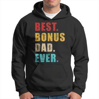 Best Bonus Dad Ever Vintage Retro Hoodie - Seseable