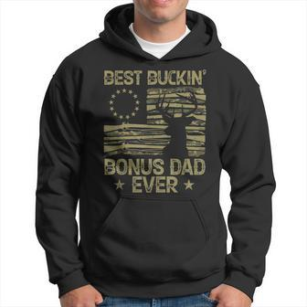 Best Buckin Bonus Dad Ever T Gun Camo Hoodie | Mazezy