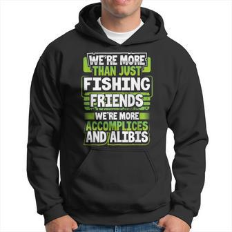 Best Buddy Fisher Gift Were More Than Just Fishing Friends Men Hoodie Graphic Print Hooded Sweatshirt - Seseable