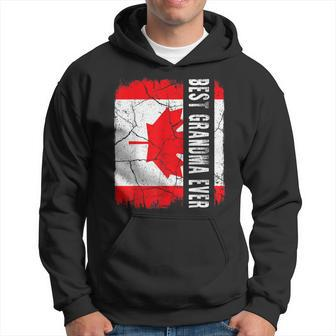 Best Canadian Grandma Ever Canada Flag Mothers Day Hoodie - Seseable