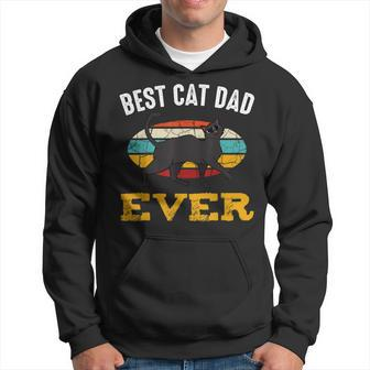 Best Cat Dad Ever Animal Pet Lover Meowing Funny Quotes Hoodie | Mazezy