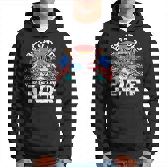 Best Cat Dad Ever Fathers Day 4Th Of July Cat Lover Usa Flag Hoodie - Thegiftio UK