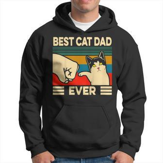Best Cat Dad Ever Vintage Men Bump Fit Fathers Day Gift V2 Hoodie | Mazezy AU