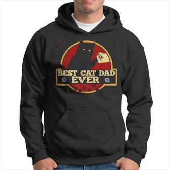 Best Cat Dad Ever Vintage Men Bump Fit Fathers Day Gift V3 Hoodie - Seseable