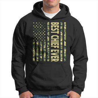 Best Chief Ever Us American Flag Funny Grandpa Fathers Day Gift For Mens Hoodie - Seseable