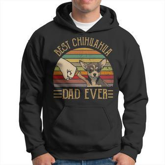 Best Chihuahua Dad Ever Retro Vintage Sunset V2 Hoodie - Seseable