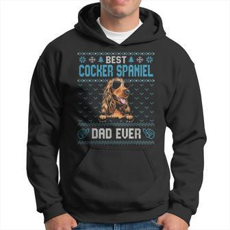 Best Cocker Spaniel Dad Ever Ugly Christmas For Dog Dad Hoodie - Seseable