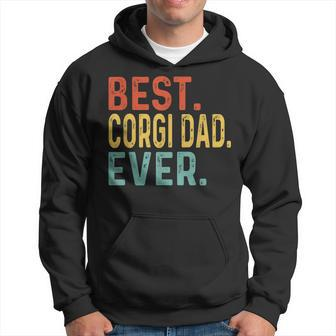 Best Corgi Dad Ever Retro Vintage Unique Gifts For Corgi Dad Hoodie | Mazezy