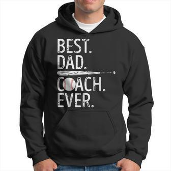 Best Dad Coach Ever Baseball Patriotic For Fathers Day Gift For Mens Hoodie - Seseable