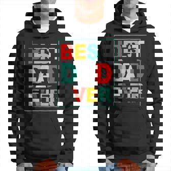 Best Dad Ever Fathers Day 2023 Funny Daddy Vintage Father Hoodie - Thegiftio UK