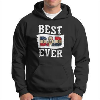 Best Dad Ever Fathers Day Dominican Republic Flag Gift For Mens Hoodie | Mazezy