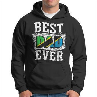 Best Dad Ever Fathers Day Tanzania Flag Gift For Mens Hoodie | Mazezy AU