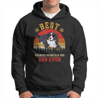 Best Dog Bernese Mountain Dad Ever Men Vintage Berner Dad Hoodie - Seseable