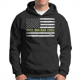 Best Dog Dad Ever American Flag Fathers Day Dog Lover Gift For Mens Hoodie - Seseable