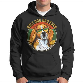 Best Dog Dad Ever Retro Vintage Beagle Dog Lover Gift Gift For Mens Hoodie