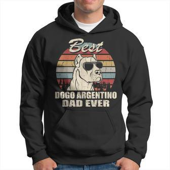 Best Dogo Argentino Dad Ever Vintage Retro Dog Dad Hoodie - Seseable
