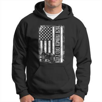 Best Farmer Dad Ever With Us American Flag Fathers Day Hoodie - Seseable