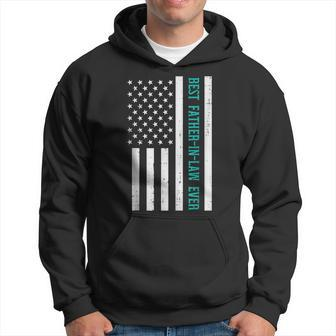 Best Father In Law Ever Us Flag Vintage Fathers Day Patriot Hoodie - Thegiftio UK