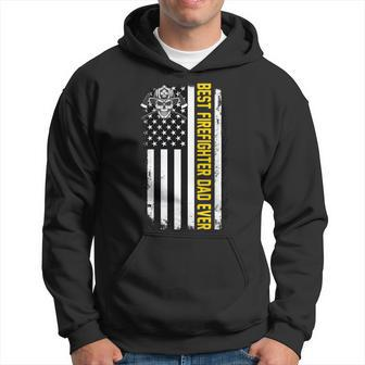Best Firefighter Dad Ever Flag Hoodie - Monsterry