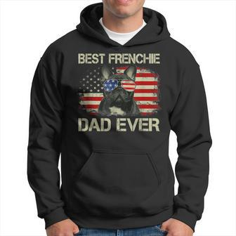 Best Frenchie Dad Ever Bulldog American Flag Gift Hoodie | Mazezy