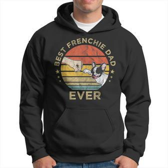 Best Frenchie Dad Ever Vintage Retro French Bulldog Father Hoodie - Seseable