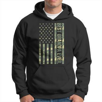 Best Grandpa Ever Us American Flag Camo Fathers Day Gift For Mens Hoodie | Mazezy
