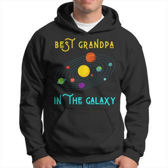 Best Grandpa In The Galaxy Funny Milky Way Dad Science Space Hoodie | Mazezy