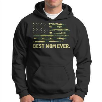 Best Mom Ever Camo American Flag Gift For Womens Hoodie - Seseable
