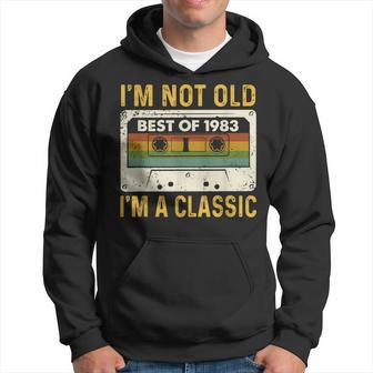 Best Of 1983 40Th Birthday Gifts Cassette Tape Vintage Hoodie - Seseable