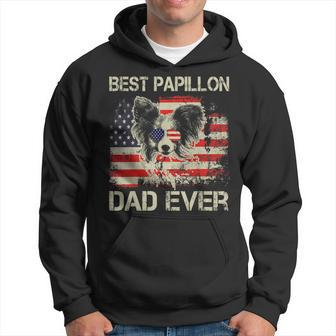Best Papillon Dad Ever American Gift For Mens Hoodie | Mazezy
