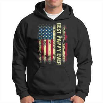 Best Pappy Ever Vintage American Flag Gift Fathers Day Hoodie - Seseable