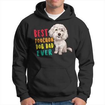Best Poochon Dog Dad Ever Fathers Day Funny Cute Gift For Mens Hoodie | Mazezy CA