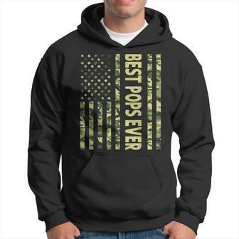 Best Pops Ever Us American Flag Funny Grandpa Fathers Day Gift For Mens Hoodie - Seseable