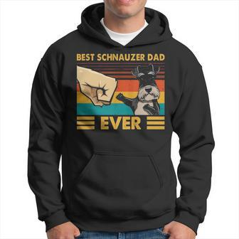 Best Schnauzer Dad Ever Vintage Pet Animal Dog Fist Bump Hoodie - Seseable