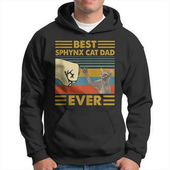 Best Sphynx Cat Dad Ever Retro Vintage Sunset V2 Hoodie - Seseable