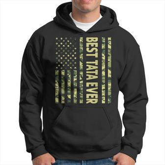 Best Tata Ever Us American Flag Funny Grandpa Fathers Day Gift For Mens Hoodie - Seseable